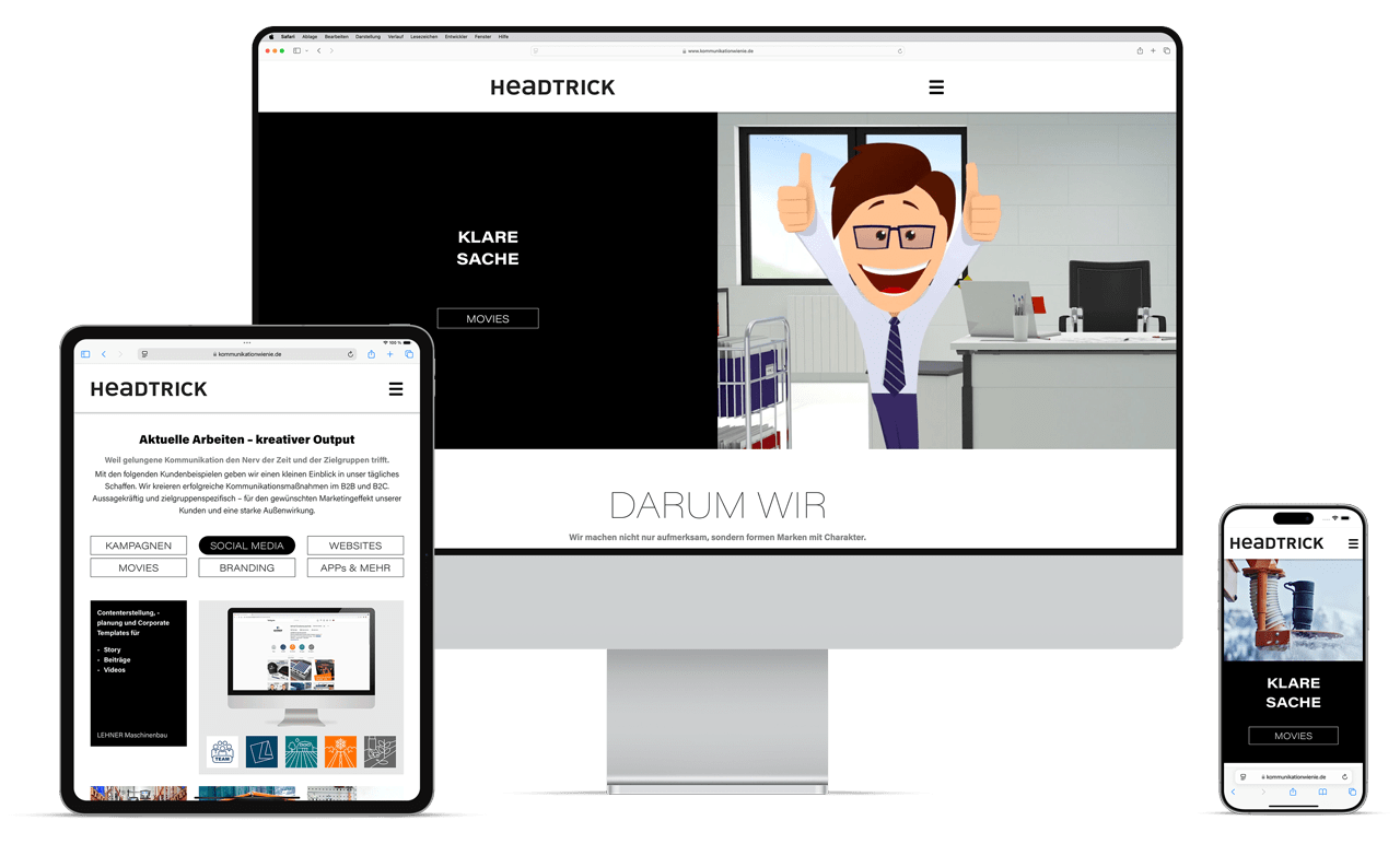 BSSTUDIO Homepage Programmierung Headtrick